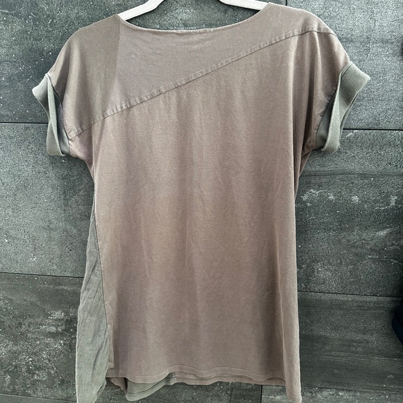 Brunello Cucinelli Taupe Color Cotton S/S Top Size L - Picture 8 of 9